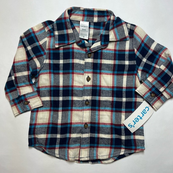 Carter's Other - Carter’s Plaid Flannel Button Down Size 9mo